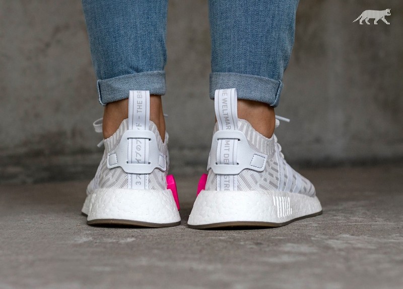 Adidas originals nmd r2 sneakers cheap in off white